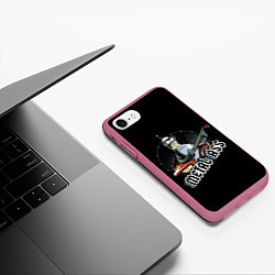 Чехол iPhone 7/8 матовый Metal Bender, цвет: 3D-малиновый — фото 2