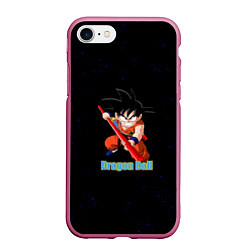 Чехол iPhone 7/8 матовый Dragon Ball, цвет: 3D-малиновый