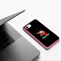 Чехол iPhone 7/8 матовый Dragon Ball, цвет: 3D-малиновый — фото 2