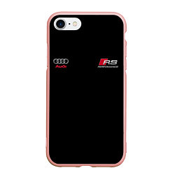 Чехол iPhone 7/8 матовый AUDI АУДИ QUATTRO с Z, цвет: 3D-светло-розовый