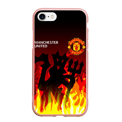 Чехол iPhone 7/8 матовый MANCHESTER UNITED ДЬЯВОЛ