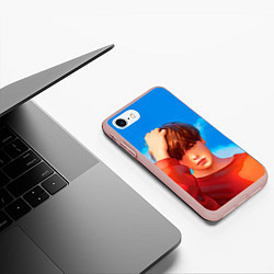 Чехол iPhone 7/8 матовый Park Jimin Art, цвет: 3D-светло-розовый — фото 2