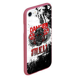 Чехол iPhone 7/8 матовый Stalker 2 Danger, цвет: 3D-малиновый — фото 2