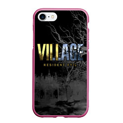 Чехол iPhone 7/8 матовый Resident Evil Village, цвет: 3D-малиновый