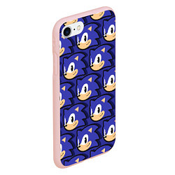 Чехол iPhone 7/8 матовый Sonic pattern, цвет: 3D-светло-розовый — фото 2