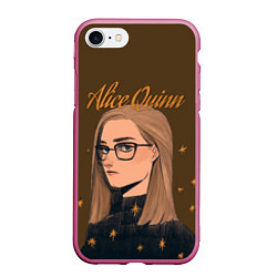 Чехол iPhone 7/8 матовый Alice Quinn, цвет: 3D-малиновый