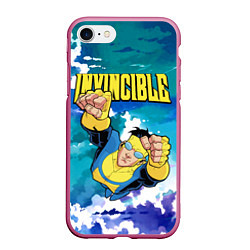 Чехол iPhone 7/8 матовый Invincible Mark Grayson, цвет: 3D-малиновый