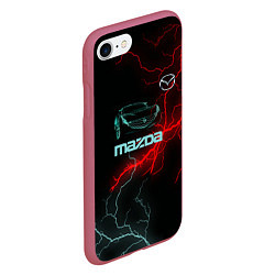 Чехол iPhone 7/8 матовый Mazda, цвет: 3D-малиновый — фото 2