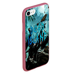 Чехол iPhone 7/8 матовый Толпа зомби, цвет: 3D-малиновый — фото 2