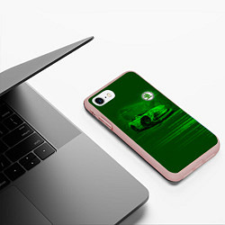 Чехол iPhone 7/8 матовый Skoda, цвет: 3D-светло-розовый — фото 2