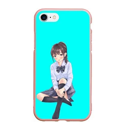 Чехол iPhone 7/8 матовый Anime girl