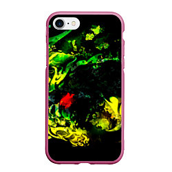 Чехол iPhone 7/8 матовый ACID DRAGON, цвет: 3D-малиновый