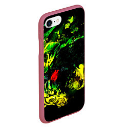Чехол iPhone 7/8 матовый ACID DRAGON, цвет: 3D-малиновый — фото 2