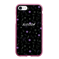 Чехол iPhone 7/8 матовый Blossom, цвет: 3D-малиновый