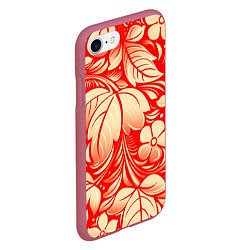 Чехол iPhone 7/8 матовый НАЦИОНАЛЬНЫЙ УЗОР, цвет: 3D-малиновый — фото 2