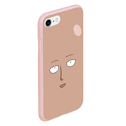 Чехол iPhone 7/8 матовый Сайтама One-Punch Man, цвет: 3D-светло-розовый — фото 2