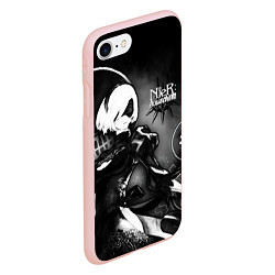 Чехол iPhone 7/8 матовый 2B Nier: Automata, цвет: 3D-светло-розовый — фото 2