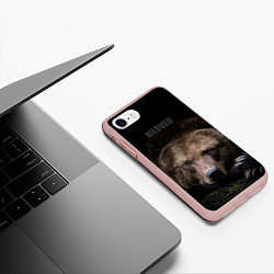 Чехол iPhone 7/8 матовый Русский MEDVED, цвет: 3D-светло-розовый — фото 2