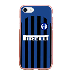 Чехол iPhone 7/8 матовый INTER MILAN, цвет: 3D-светло-розовый