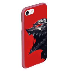 Чехол iPhone 7/8 матовый BERSERK маска аниме, цвет: 3D-малиновый — фото 2