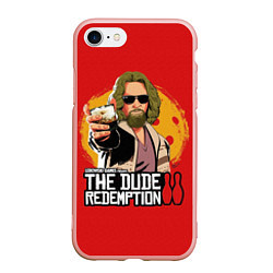 Чехол iPhone 7/8 матовый The dude redemption, цвет: 3D-светло-розовый