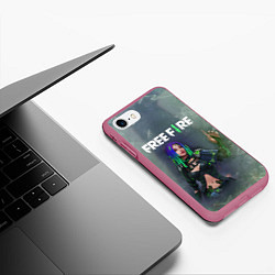 Чехол iPhone 7/8 матовый Фри Фаер Garena Free Fire Z, цвет: 3D-малиновый — фото 2