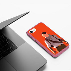 Чехол iPhone 7/8 матовый Нейтан Морган, цвет: 3D-малиновый — фото 2