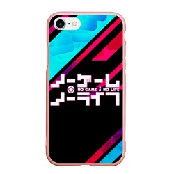 Чехол iPhone 7/8 матовый NO GAME NO LIFE LOGO, цвет: 3D-светло-розовый