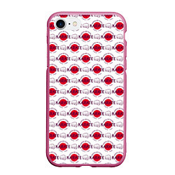 Чехол iPhone 7/8 матовый KARATE, цвет: 3D-малиновый