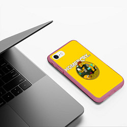 Чехол iPhone 7/8 матовый Homer Cry, цвет: 3D-малиновый — фото 2