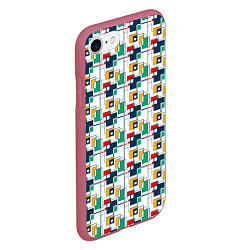 Чехол iPhone 7/8 матовый Геометрия, цвет: 3D-малиновый — фото 2