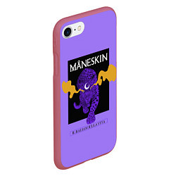 Чехол iPhone 7/8 матовый Maneskin, цвет: 3D-малиновый — фото 2