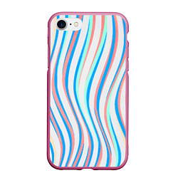 Чехол iPhone 7/8 матовый Морская Лагуна!, цвет: 3D-малиновый