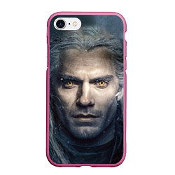 Чехол iPhone 7/8 матовый THE WITCHER ГЕРАЛЬТ ИЗ РИВИИ, цвет: 3D-малиновый