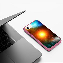 Чехол iPhone 7/8 матовый СКОРОСТЬ СОЛНЕЧНОГО СВЕТА, цвет: 3D-малиновый — фото 2