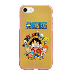 Чехол iPhone 7/8 матовый Персонажи One Piece Большой куш