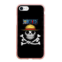Чехол iPhone 7/8 матовый Пираты Соломенной Шляпы One Piece
