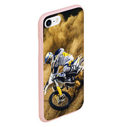 Чехол iPhone 7/8 матовый HUSQVARNA ХУСКВАРНА SPORT, цвет: 3D-светло-розовый — фото 2