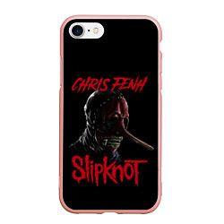 Чехол iPhone 7/8 матовый CHRIS FENH SLIPKNOT СЛИПКНОТ Z, цвет: 3D-светло-розовый