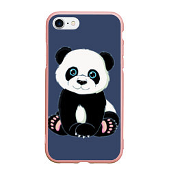 Чехол iPhone 7/8 матовый Милая Панда Sweet Panda, цвет: 3D-светло-розовый