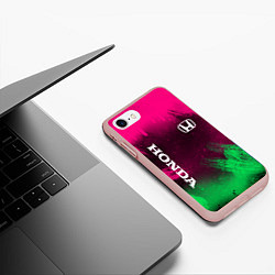 Чехол iPhone 7/8 матовый NEON HONDA НЕОН ХОНДА, цвет: 3D-светло-розовый — фото 2