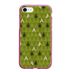 Чехол iPhone 7/8 матовый Лес Текстура, цвет: 3D-малиновый