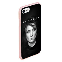 Чехол iPhone 7/8 матовый Zемфира красивый портрет, цвет: 3D-светло-розовый — фото 2