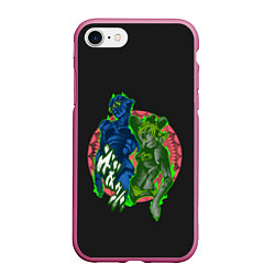 Чехол iPhone 7/8 матовый Stone Ocean JoJo, цвет: 3D-малиновый