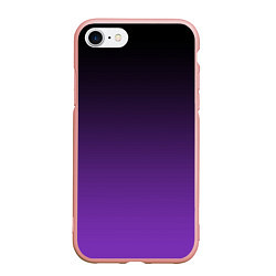 Чехол iPhone 7/8 матовый Ночной градиент Фиолетовый, цвет: 3D-светло-розовый
