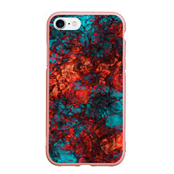 Чехол iPhone 7/8 матовый Текстура камня, цвет: 3D-светло-розовый