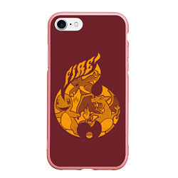 Чехол iPhone 7/8 матовый Покемоны огня, цвет: 3D-баблгам