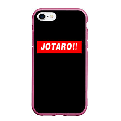 Чехол iPhone 7/8 матовый Jotaro!!, цвет: 3D-малиновый