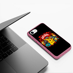 Чехол iPhone 7/8 матовый Dead inside, цвет: 3D-малиновый — фото 2