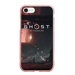 Чехол iPhone 7/8 матовый Samurai Ghost of Tsushima Z, цвет: 3D-светло-розовый